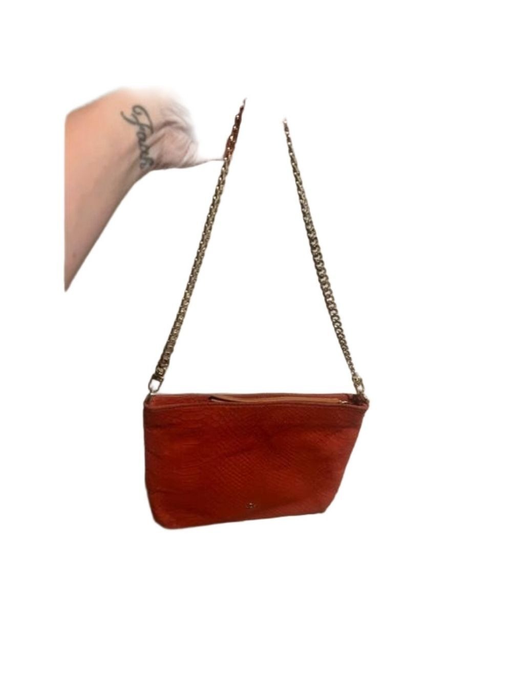 KD Small orange Suede crossbody purse
